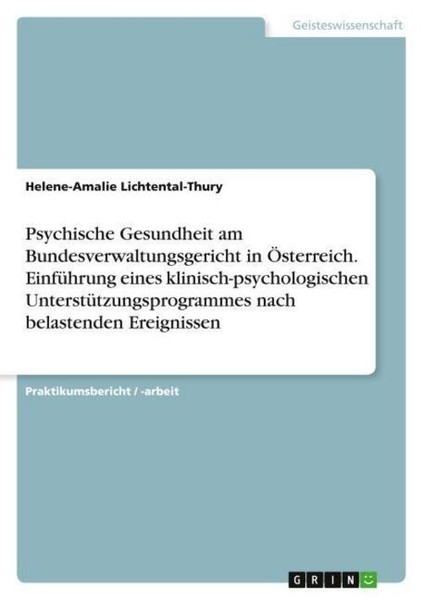 Psychische Gesundheit Am Bundesverwaltungsgericht In ÖSterreich. EinfüHrung Eine-image