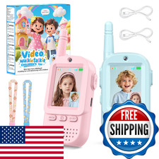 Video Walkie Talkies for Kids 2 Pack   Rechargeable Kids Walkie Talkies Intercom