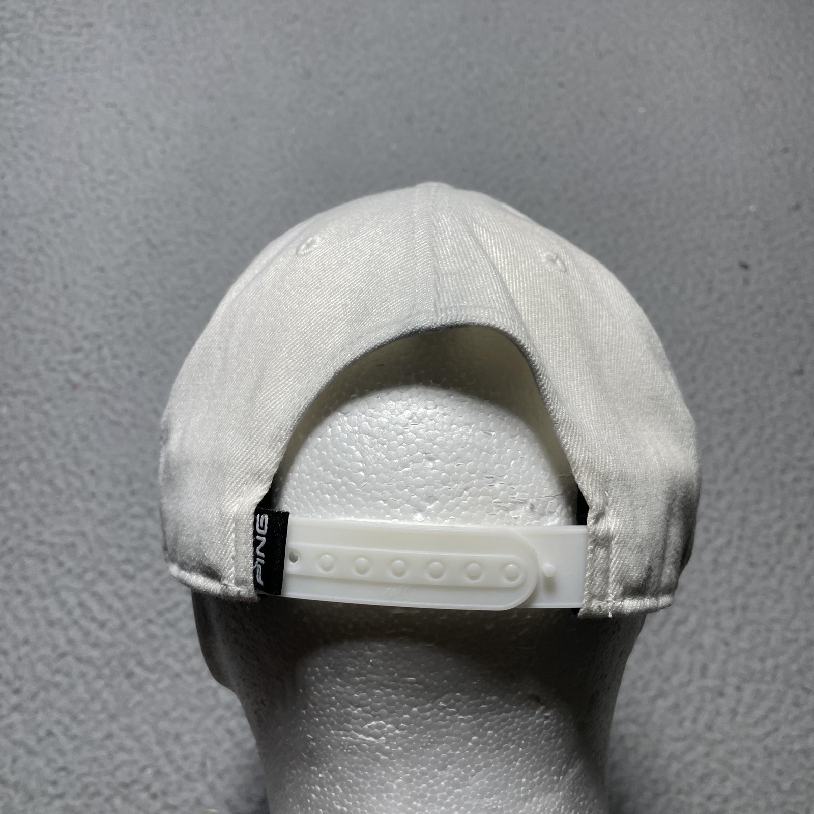 PING Hat Cap Snap Back White Black Patch Golf Log… - image 4