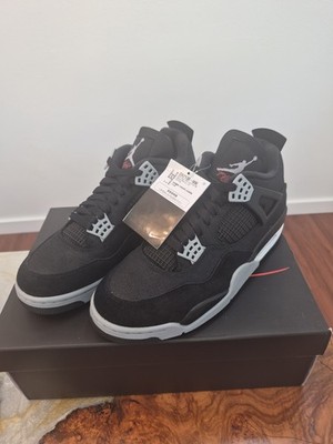 BRAND NEW!! Air Jordan 4 Retro SE Black Canvas 
