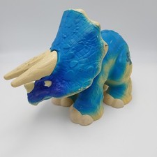Vintage Jurassic Park Jr Blue Triceratops Playskool Hasbro Dinosaur