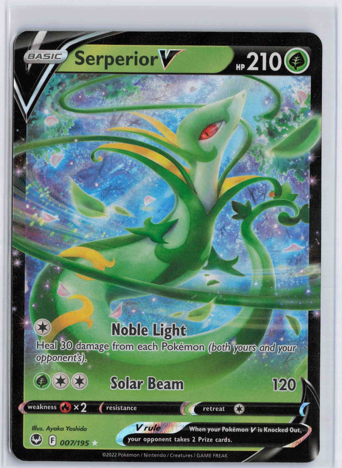 Serperior V Ultra Rare SWSH12: Silver Tempest 007/195 NM