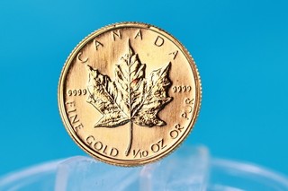 Kanada 5 $ 1989 Maple Leaf 1/10 Oz Gold 9999 Vz