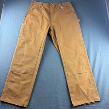 Vintage USA Carhartt Double Knee Pants Men's 36x32 Brown Deadstock Dungaree Fit