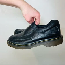 Dr. Martens Black Leather Slip On Loafers 9