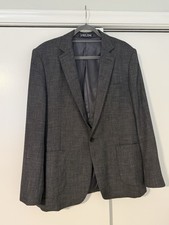 PJ Paul Jones Sports Coat/Blazer L One Button -Dark Charcoal- Light Weight