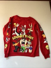 Warner Bros Looney Tunes Vintage Pullover Hoodie Sweatshirt Size M 7-9 Womens