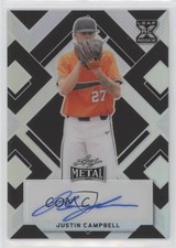 2022 Leaf Metal Black Prismatic 1/5 Justin Campbell #BA-JC3 Auto 4z8