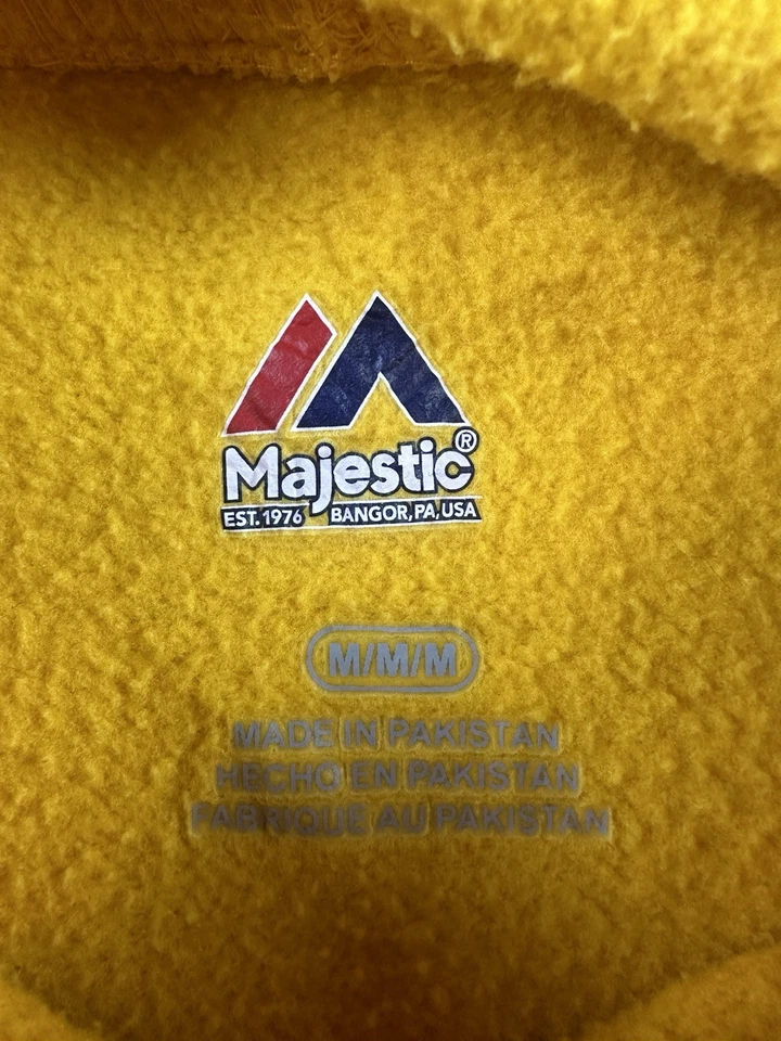 Sudadera con capucha amarilla mediana Majestic Nashville Predators para hombre estampado gráfico de hockey Foto 3 de 4