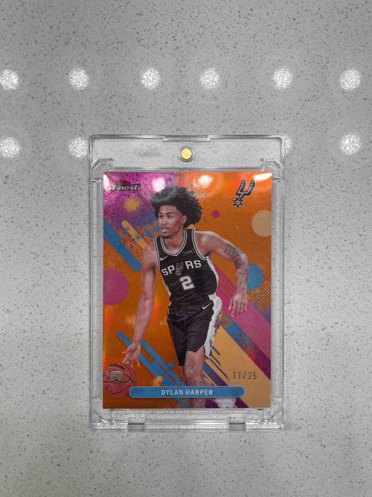 2025-26 Topps Finest Orange Common Dylan Harper Rookie Card /25 RC