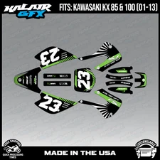 Kalair GFX Graphics Kit for Kawasaki KX85 KX100 (2001-2013)  FH- Green