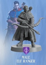 Ranger Elf Male Mini Miniature Figure Dungeons  Dragons Pathfinder D D