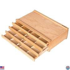 MEEDEN Portable 4-Drawer Beech Wood Artist Storage Box - Art Supplies Organizer