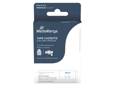 MEDIARANGE Schriftband MRBTZ253, ersetzt Brother TZ-253/TZe-253