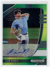 2020 Panini Prizm #PDP90 Liam Norris Base Autographs Hyper Green and Yellow