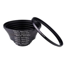 11pcs 26-30-37-43-52-55-58-62-67-72-77-82mm Step Up Filter Ring Lens Adapter Set