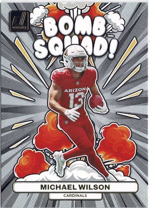2023 Panini Donruss Michael Wilson (Cardinals) Bomb Squad Insert Card No. BS-22