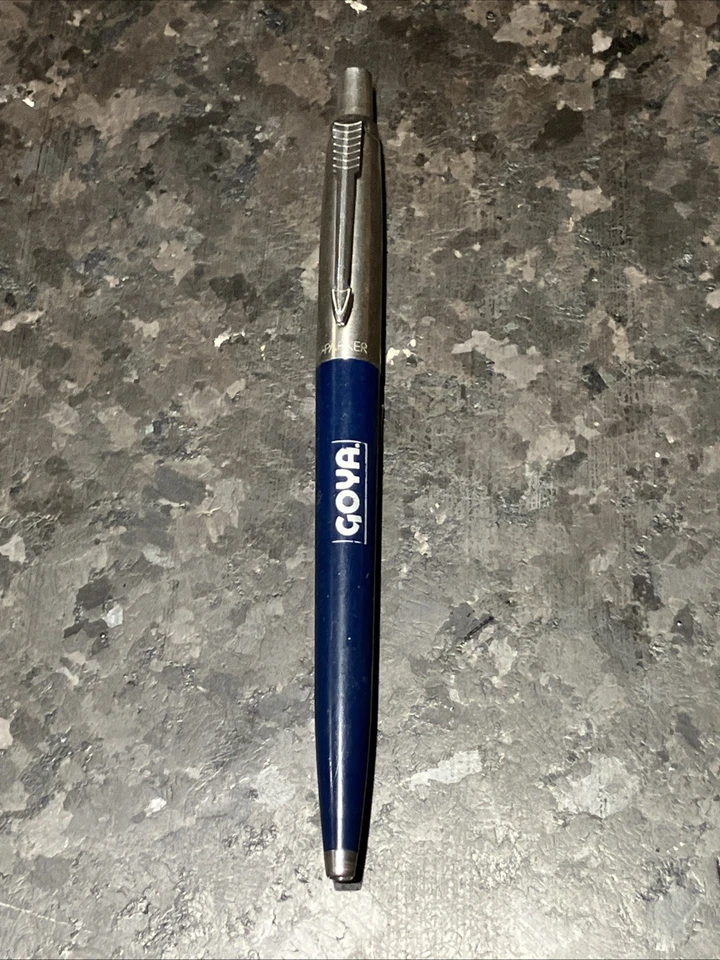 Bolígrafo Parker GOYA de colección azul marino plata barril tinta azul Foto 2 de 4