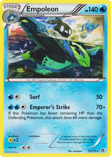 Empoleon - 35/113 - Rare (Hp) Legendary Treasures - Water Pokémon