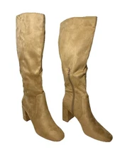 Womens Thigh High Fashion Boots ✅ Block Chunky Heel ✅ Stretch Knee High ✅ NIB