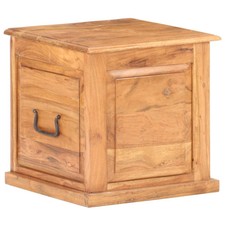 Chest Natural wood Solid acacia wood Small Storage Chest Square
