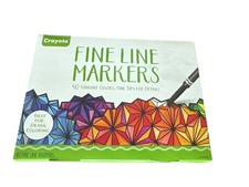 Crayola Fine Line Markers 40 Vibrant Colors Detail Coloring Art Pens NEW