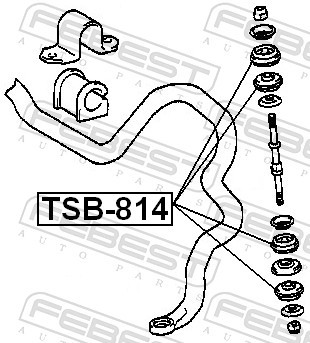 2x ✅Fits FEBEST TSB-814 FRONT PILLAR BUSHING STAB. TOYOTA VITZ NCP1, ⭐UK Seller⭐