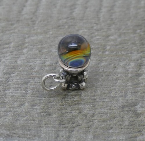 Crystal Ball Sterling Silver Multi Colour Crystal Scrying Charm thecharmworks