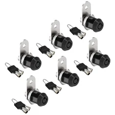 6 Pack 5/8 inch Cabinet Locks, Tubular Cam, Keyed Alike, Zinc Alloy, RV, Drawer