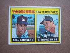 1967 Topps Bobby Murcer Stan Bahnsen Rookie card #93 NM/MT. rookie card picture