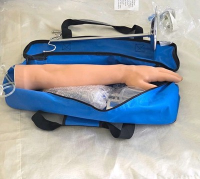 SimCoach IV Practice Arm Nursing Training Manikin with Carry Bag & IV Stand