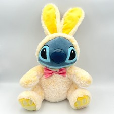 Disney Store 2021 Easter Stitch Plush Yellow Bunny Costume Lilo  Stitch 14"