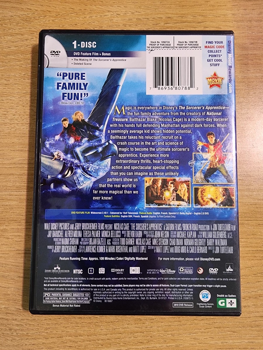 The Sorcerer's Apprentice (DVD, 2010, Standard Edition) Nicolas