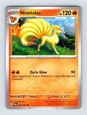 Ninetales - Twilight Masquerade 027/167 - Common - NM - Pokémon