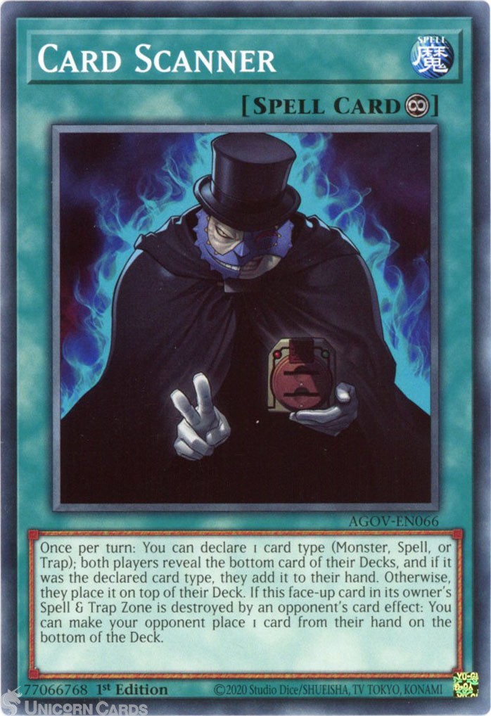 AGOV-EN066 Card Scanner :: Common 1st Edition YuGiOh Card