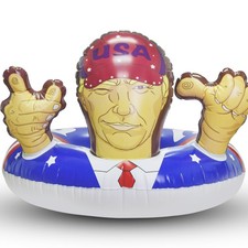 KESOCORAY American Pool Float for Summer Beach Pool Party, Red Blue White Presid
