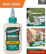 4 Oz Titebond III Wood Glue - Tan, Waterproof  Sandable for Wood Projects