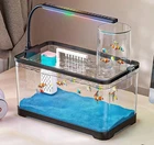Aquarium Fish Tank Kit, 3 Gallon Betta Fish Tanks Starter Kit with Light and Fil