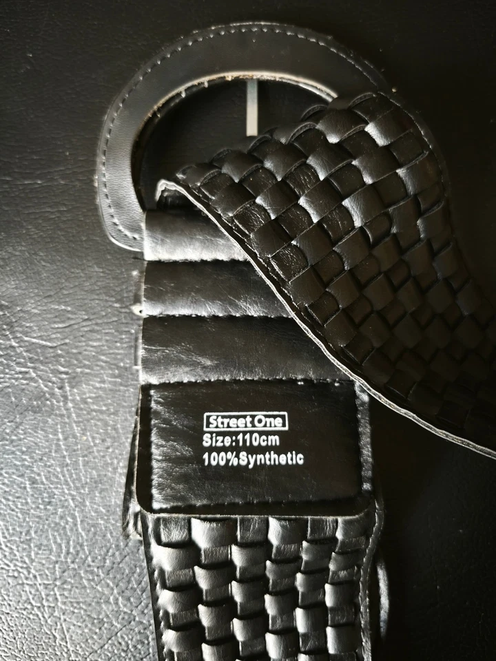 Street One DaGürtel 100% Synthetik schwarz Size 110 cm Breite 7 cm guter Zustand - Bild 3 von 3