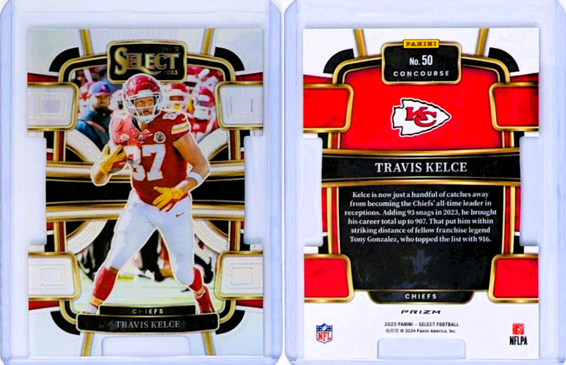 2021 Panini Select - Travis Kelce - Concourse Die Cut Silver Prizm - Chiefs