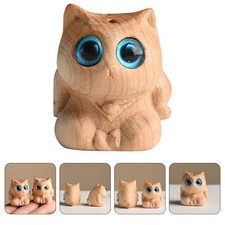 Funny Wood Cat Pendant Wood Kitten Charm Cat Pendant Key Chain cat charms