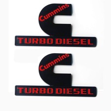 2Pack Compatible with Cummins Turbo Diesel Emblem Badge High Output Ram 2500 ...