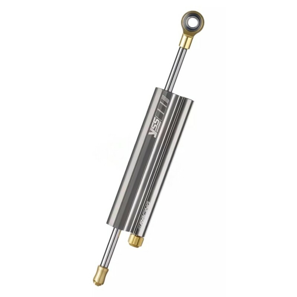 mio★ Sport Steering Damper, 75 Mm, Platinum For Motorcycle Parts