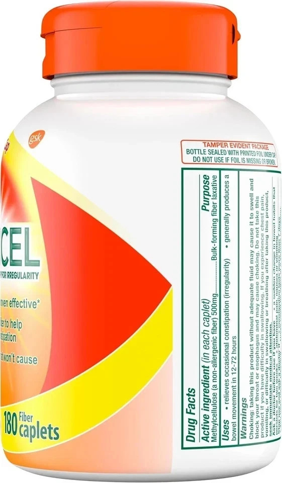 Citrucel Fiber Therapy Caplets for Irregularity, Easy to Swallow 180 Counts 