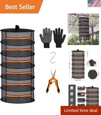Collapsible 6-Layer Herb Drying Rack with Mesh Zipper for Optimal Drying