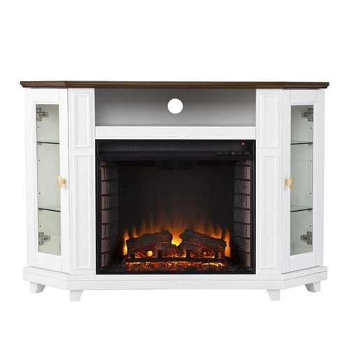 Southern Enterprises Dilvon Electric Media Fireplace TV Stand - Thumbnail 4