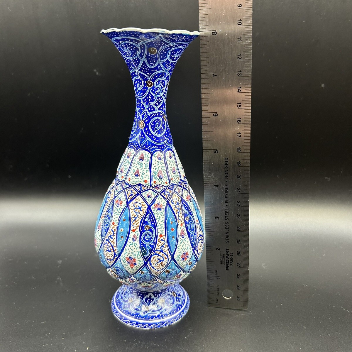 工芸品 BLUE ORIGINAL PERSIAN GLASS HAND MADE full1.jpg