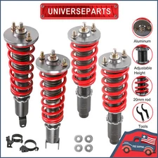 4PC Full Set Shock Struts For Honda Civic LX EK EJ EM CRX EH Acura Integra 3 Adj