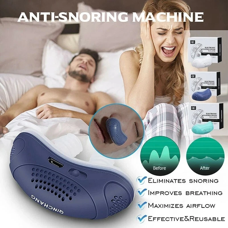 Upgraded Sleep Apnea Stop Snore Aid Stopper Electric Anti Snoring Noise Device - Picture 3 of 20