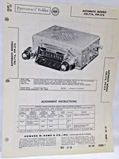 Vtg Howard W Sams Photofact Folder Radio Parts Manual Automatic CTR-77A FTP-37A